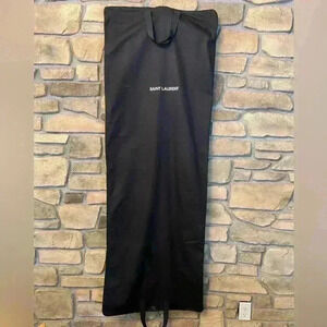 Saint Laurent garment extra long black fabric bag 65x23